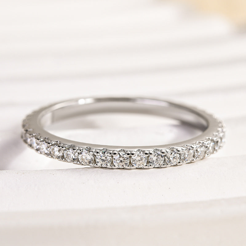 Aurevyn 0.5 Ct Full Eternity Thin Wedding Band For Women