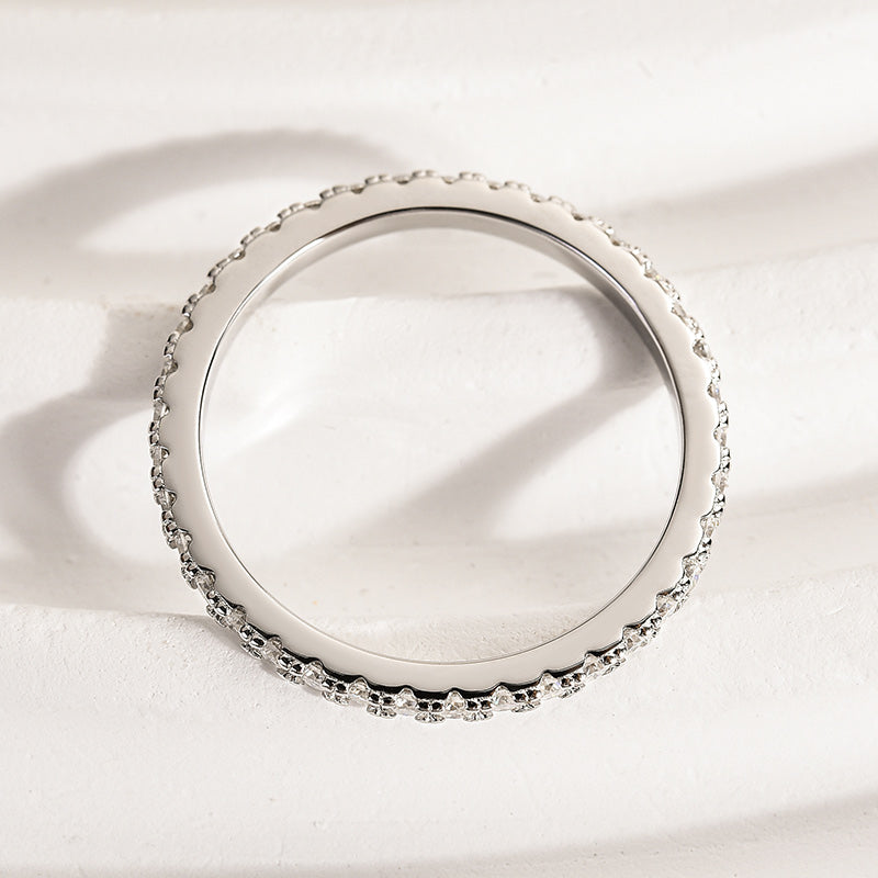 Aurevyn 0.5 Ct Full Eternity Thin Wedding Band For Women