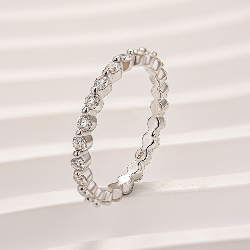 Aurevyn 1.2 Ct Round Cut White Gold Anniversary Ring