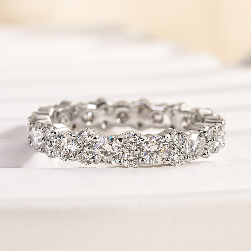 Aurevyn 2.5 Ct Round Cut Full Wedding Band for Women