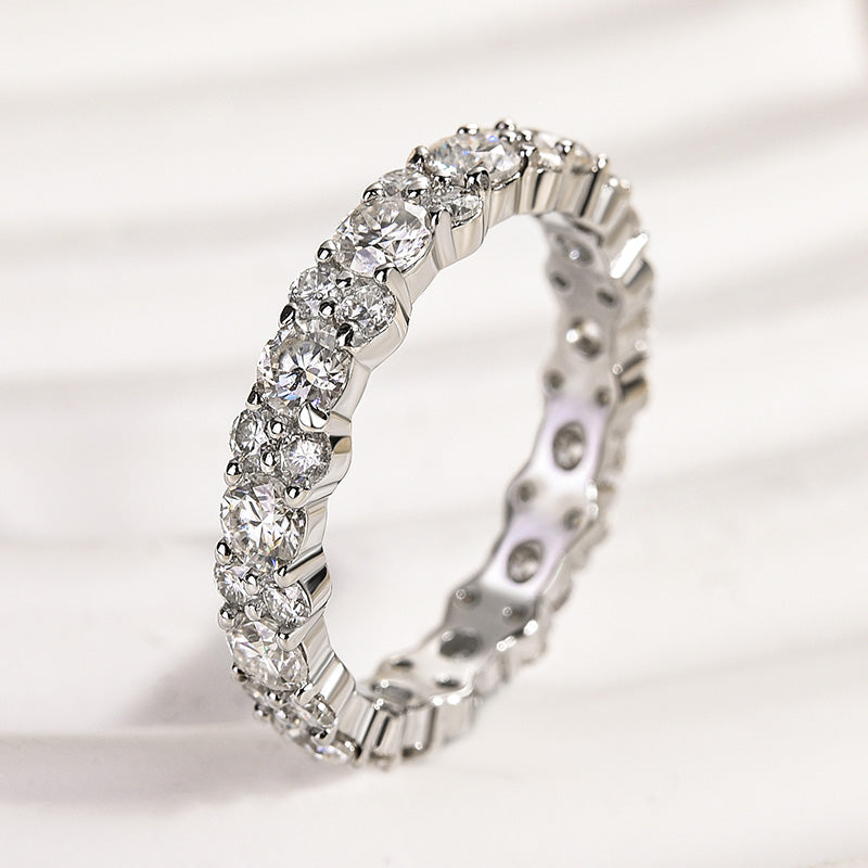 Aurevyn 2.5 Ct Round Cut Full Wedding Band for Women