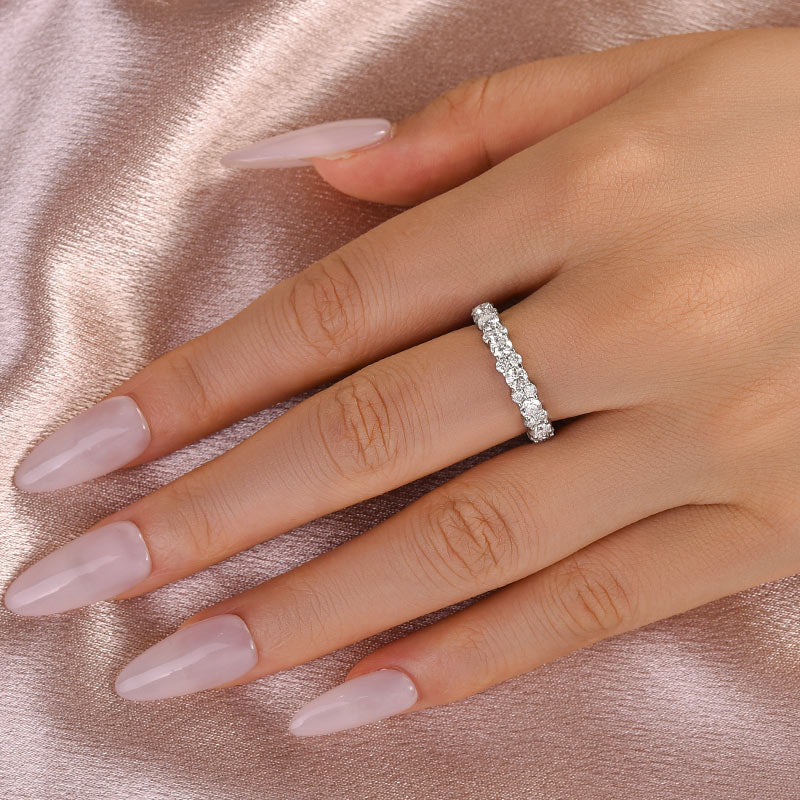 Aurevyn 2.5 Ct Round Cut Full Wedding Band for Women