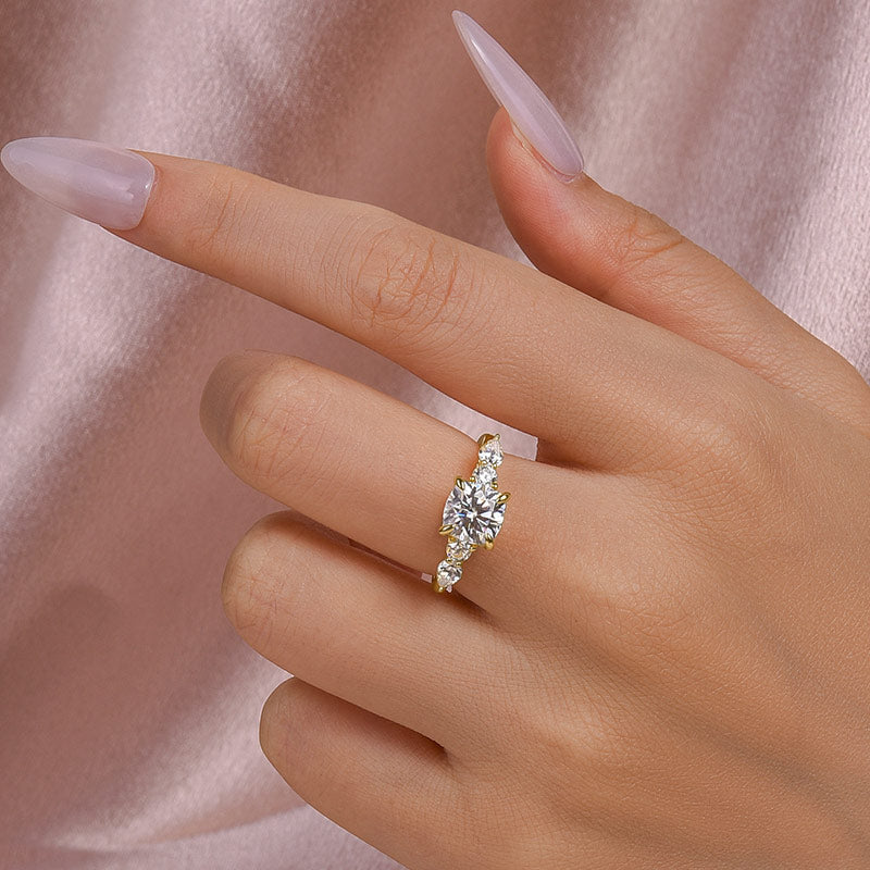 Aurevyn 2.0 Ct Cushion Yellow Gold Bridal Ring