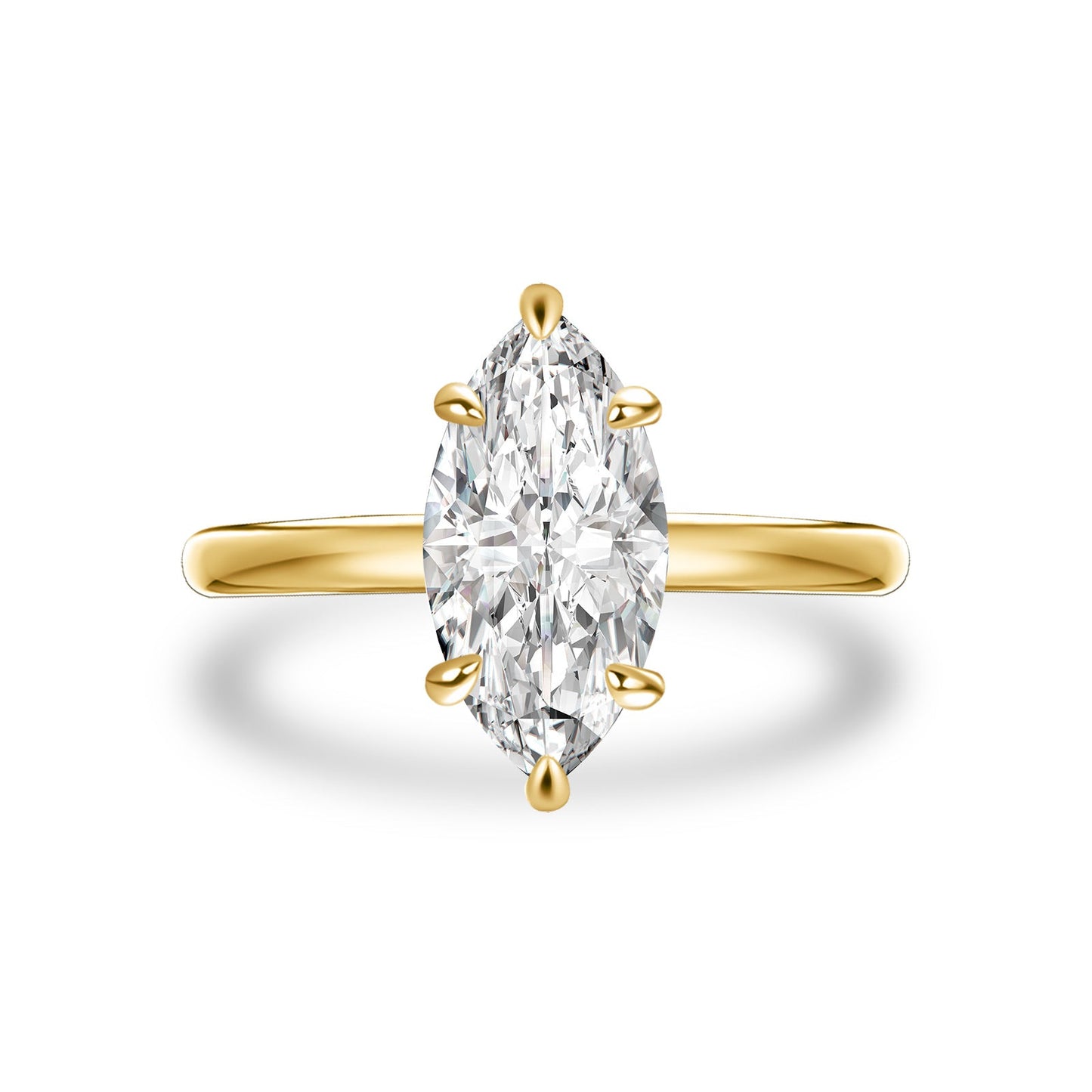 Aurevyn Moissanite 2.0Ct Secret Halo Marquise Cut Engagement Ring Travel Ring In Sterling Silver