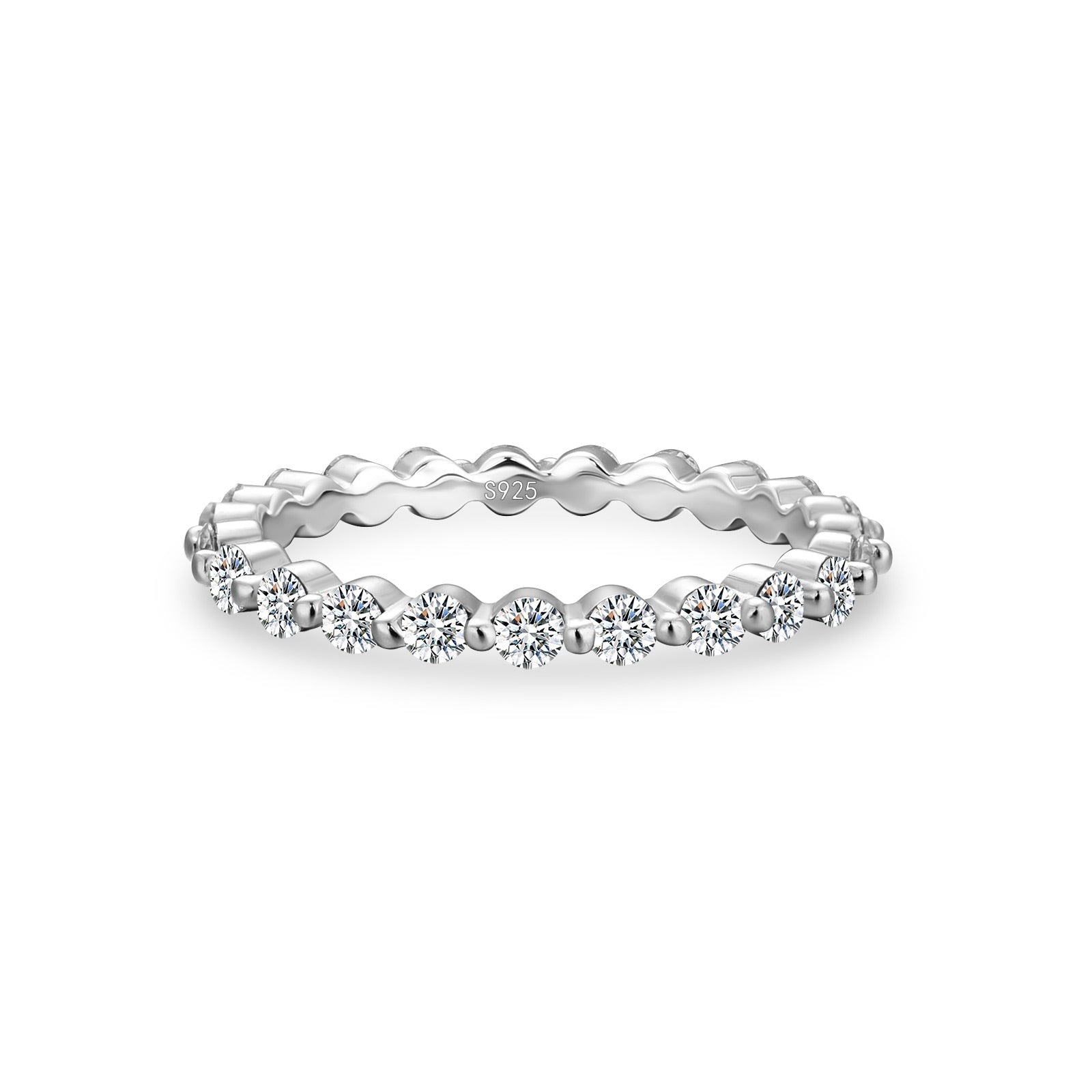 Aurevyn 1.2 Ct Round Cut White Gold Anniversary Ring