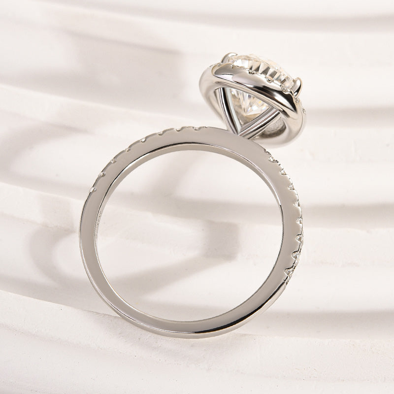 Aurevyn 2.5 Ct Pear Cut Halo Engagement Ring For Women