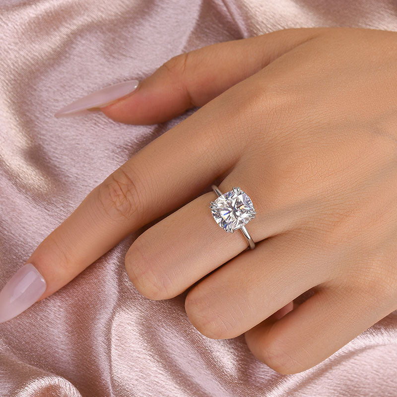 Aurevyn 4.5 Ct Cushion Cut White Gold Engagement Ring