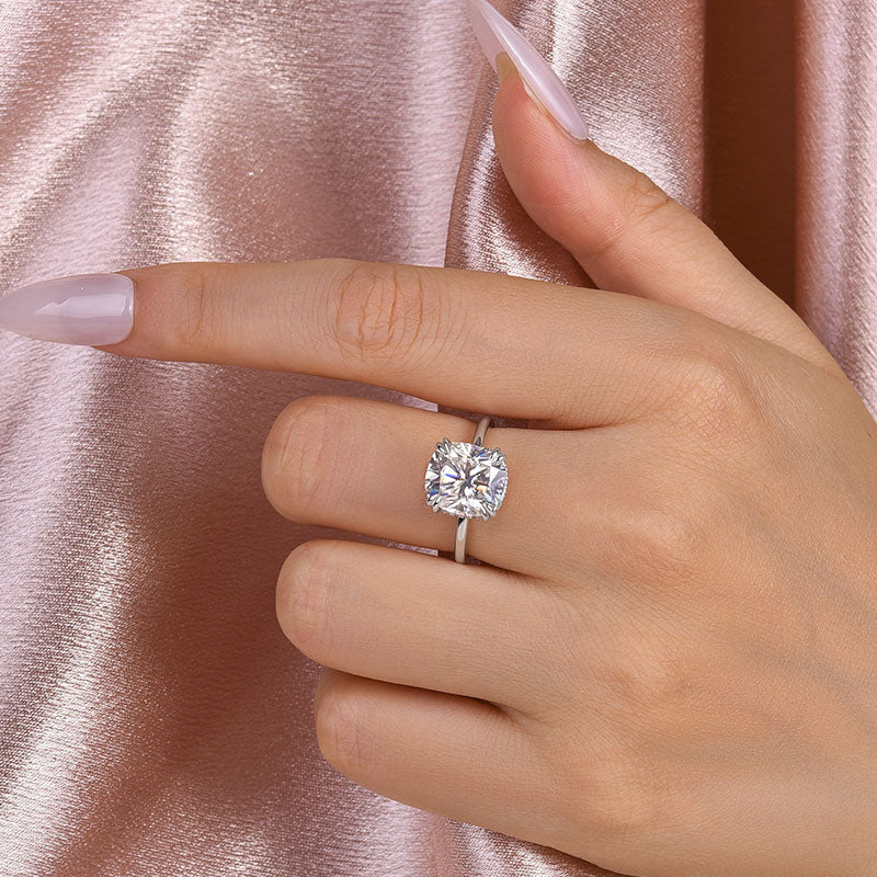 Aurevyn 4.5 Ct Cushion Cut White Gold Engagement Ring