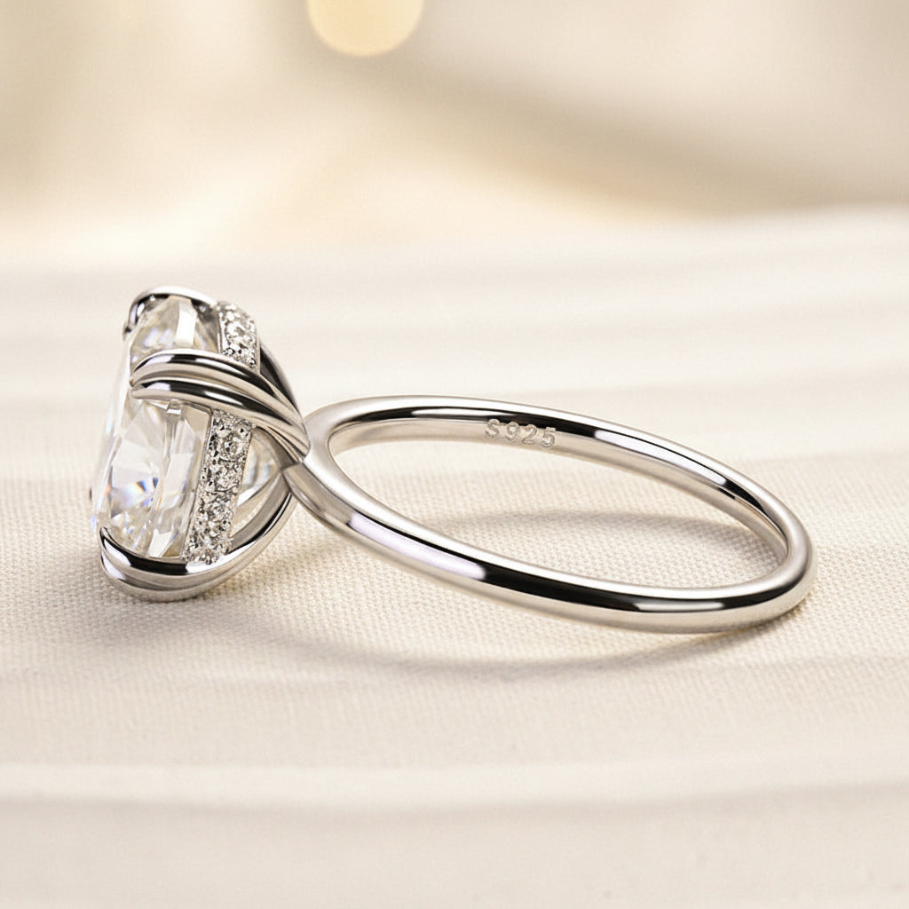 Aurevyn 4.5 Ct Cushion Cut White Gold Engagement Ring