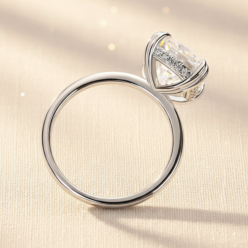 Aurevyn 4.5 Ct Cushion Cut White Gold Engagement Ring