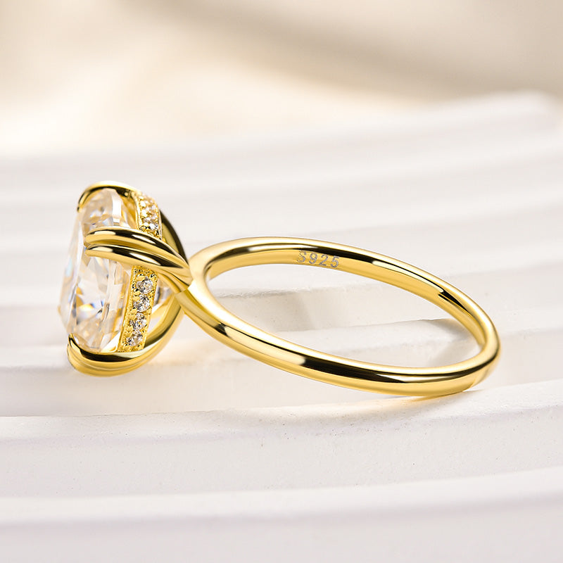 Aurevyn 4.5 Ct Cushion Cut Yellow Gold Engagement Ring