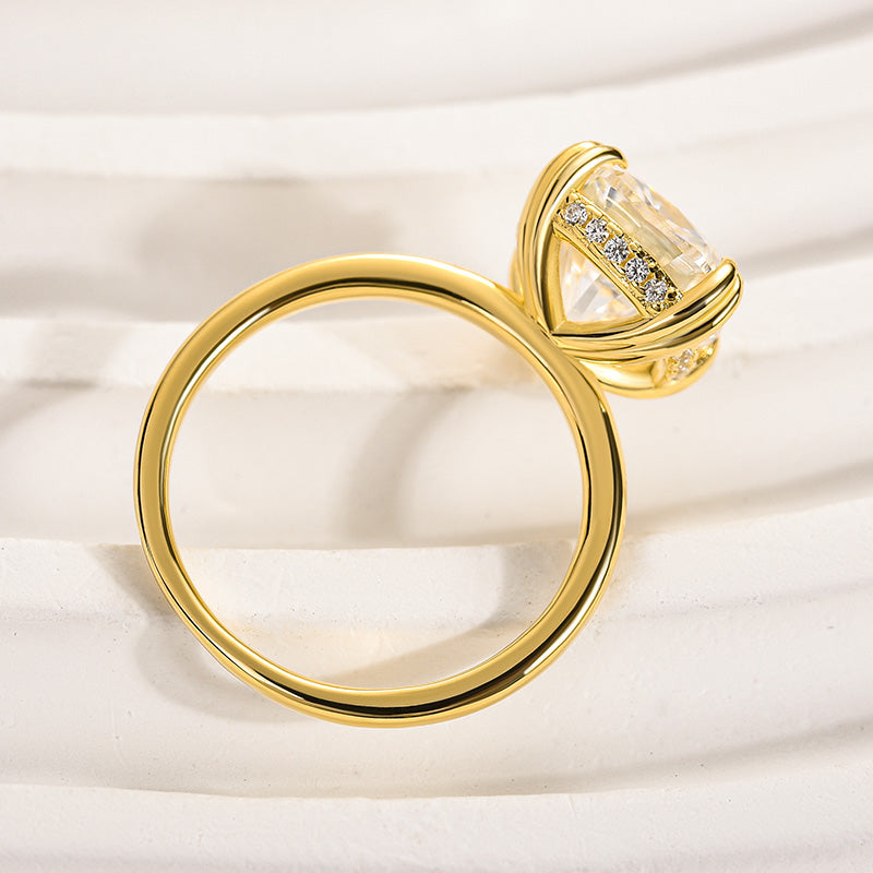 Aurevyn 4.5 Ct Cushion Cut Yellow Gold Engagement Ring