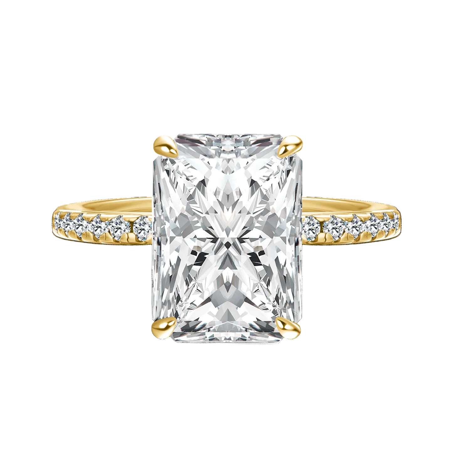 Aurevyn 4.5Ct Radiant Cut Yellow Gold Travel Promise Ring