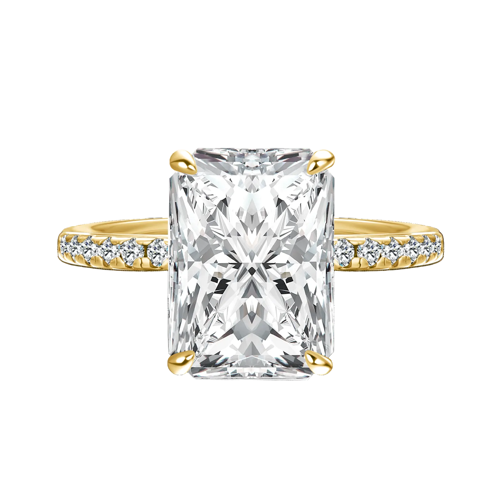 Aurevyn 4.5Ct Radiant Cut Yellow Gold Travel Promise Ring