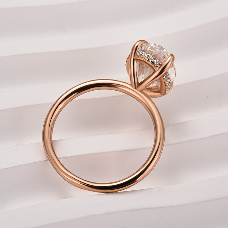 Aurevyn 4.0 Ct Oval Cut Rose Gold Promise Ring For Women