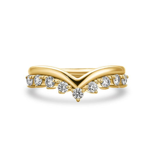 Aurevyn Graduated Tiara Wedding Ring With Round Moissanite Diamonds