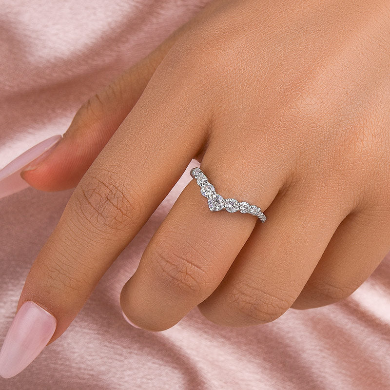 Aurevyn Round Cut White Gold Anniversary Ring