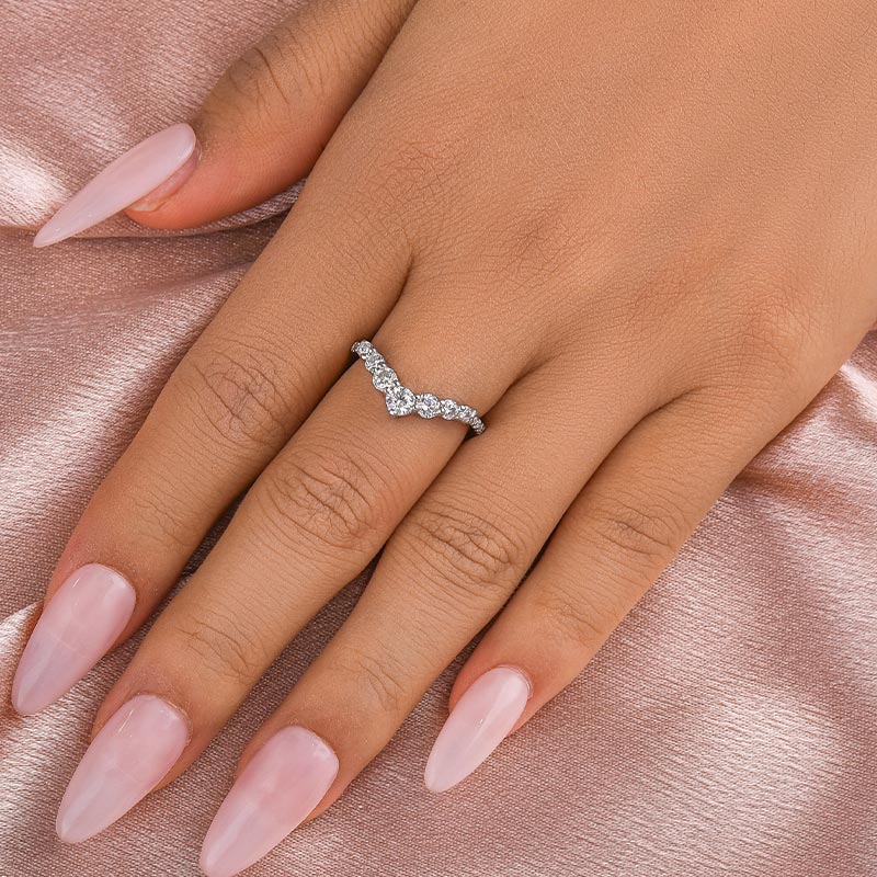 Aurevyn Round Cut White Gold Anniversary Ring
