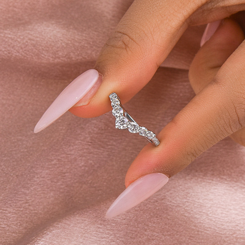 Aurevyn Round Cut White Gold Anniversary Ring