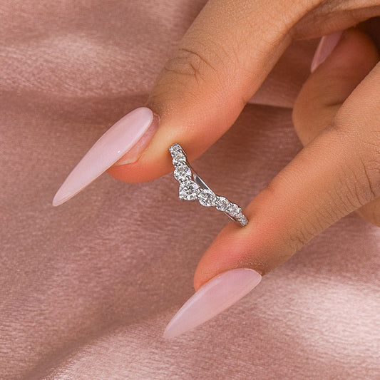 Aurevyn Round Cut White Gold Anniversary Ring