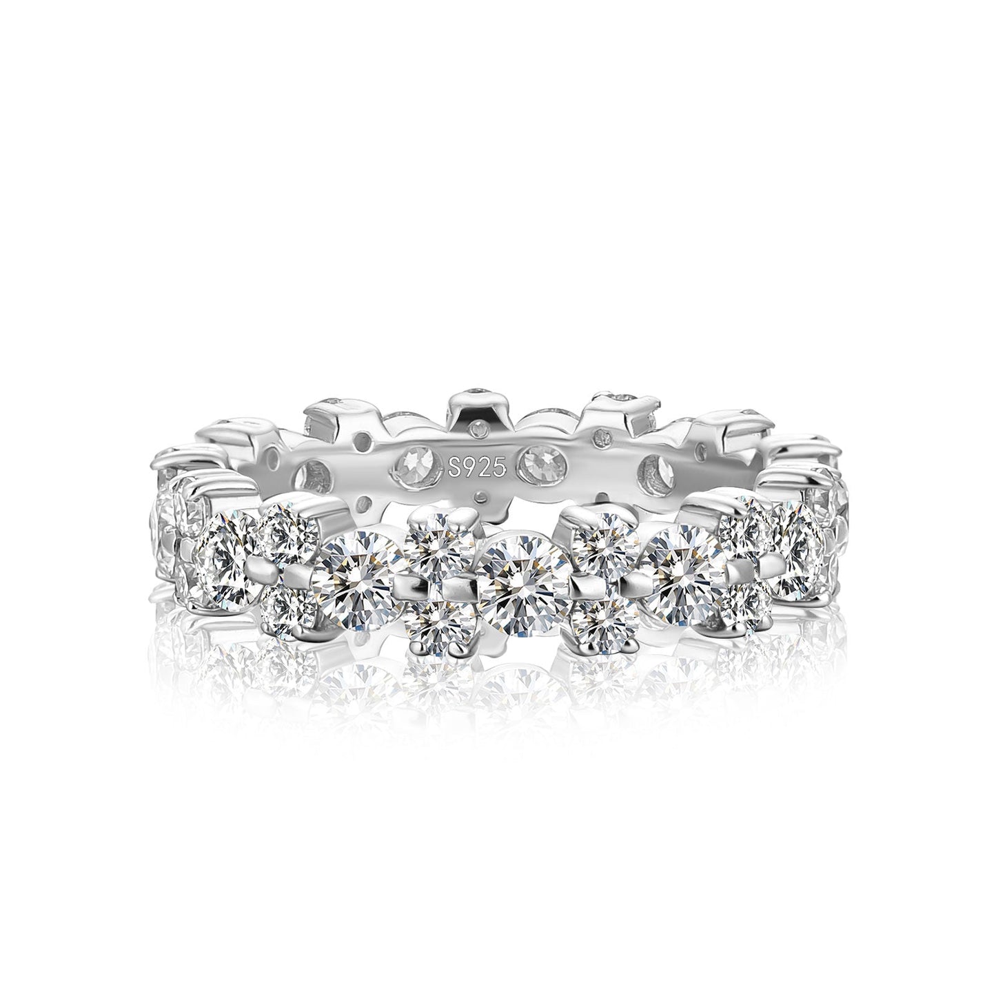 Aurevyn Moissanite 2.5 Ct Round Cut Full Wedding Band for Women