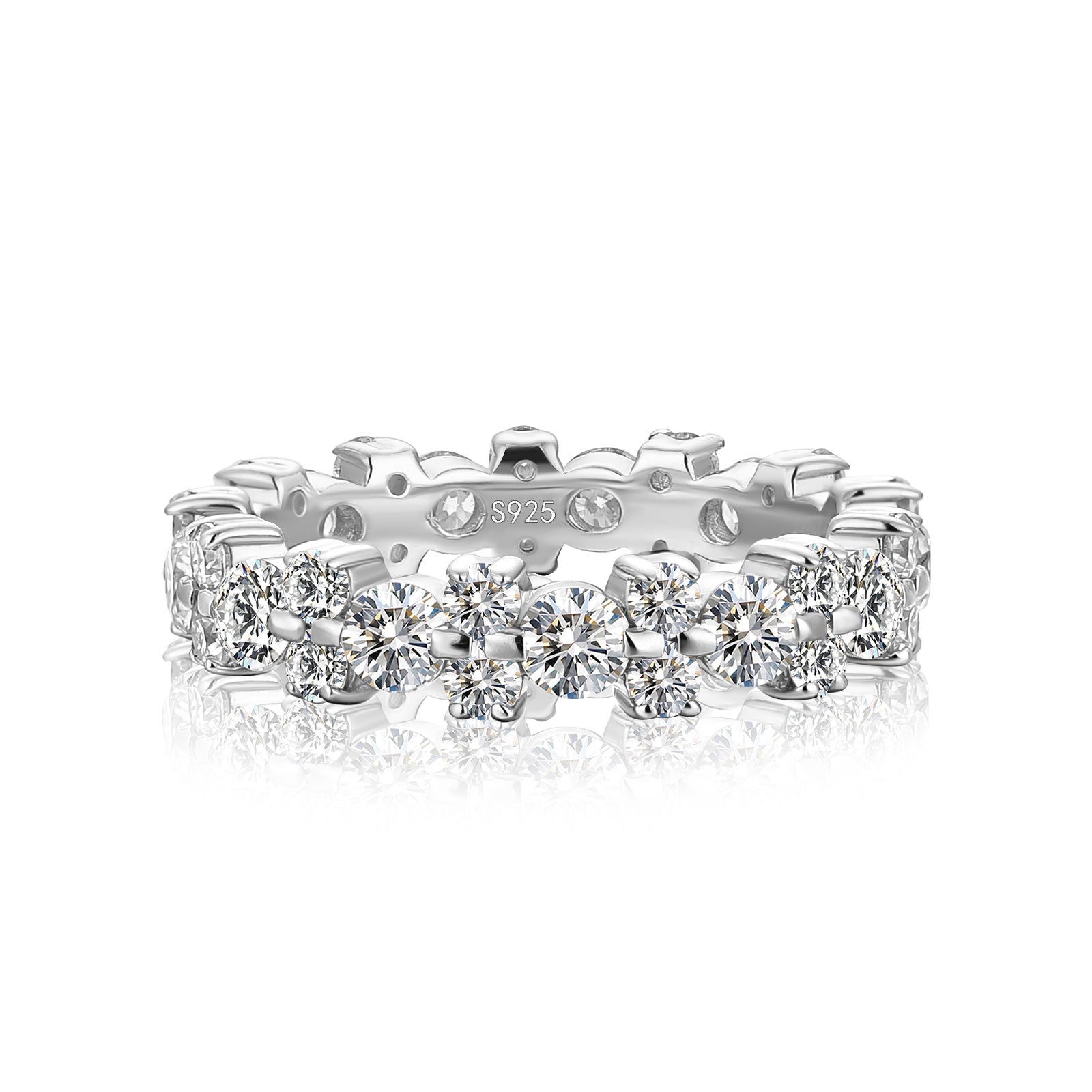 Aurevyn Moissanite 2.5 Ct Round Cut Full Wedding Band for Women