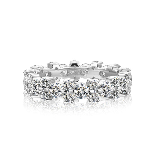 Aurevyn Moissanite 2.5 Ct Round Cut Full Wedding Band for Women