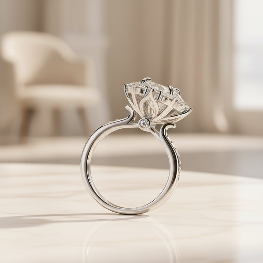 Aurevyn 2.0Ct Round Cut White Gold Travel Promise Ring