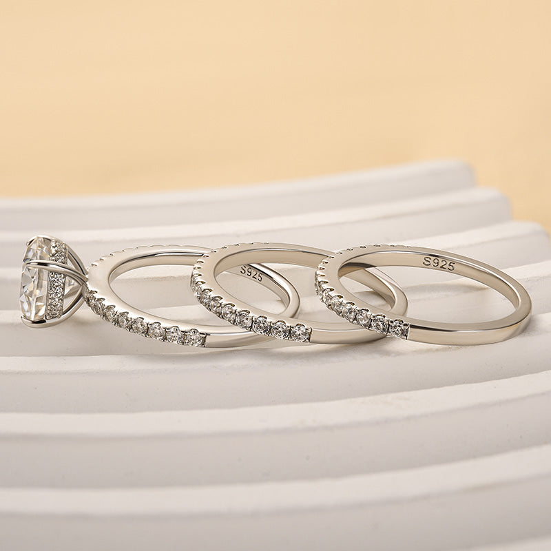 Aurevyn 2.0 Ct Round Cut Wedding Ring Set For Women