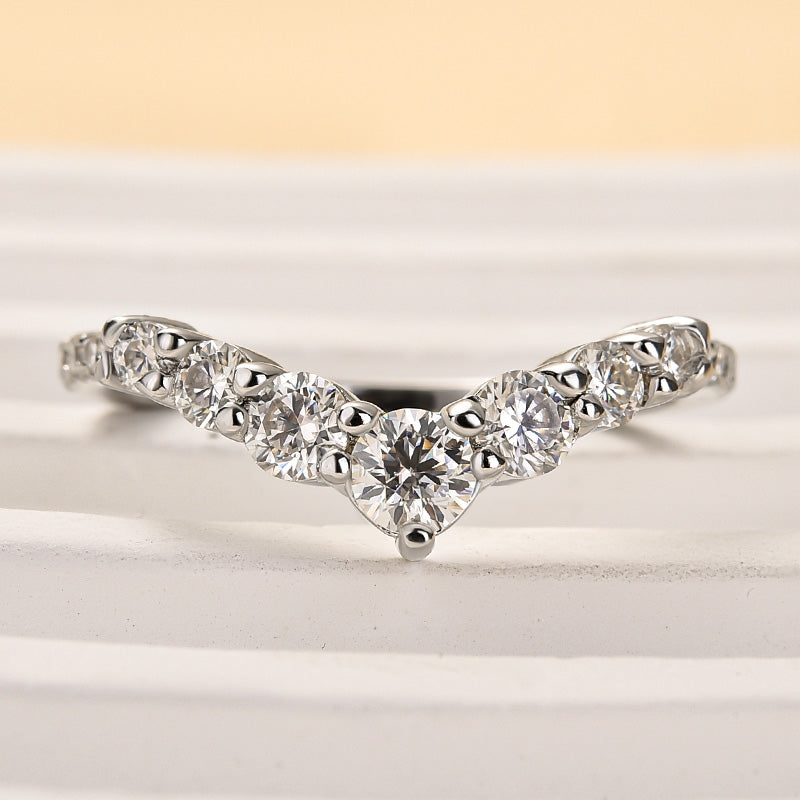 Aurevyn Round Cut White Gold Anniversary Ring