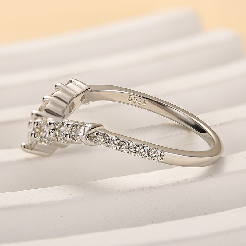 Aurevyn Round Cut White Gold Anniversary Ring