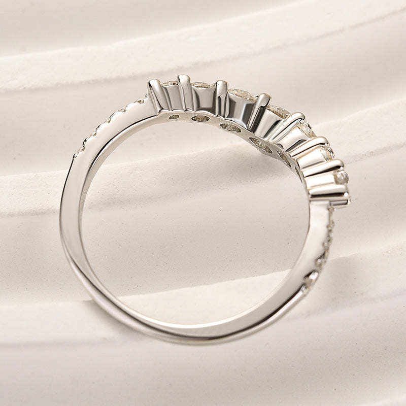 Aurevyn Round Cut White Gold Anniversary Ring