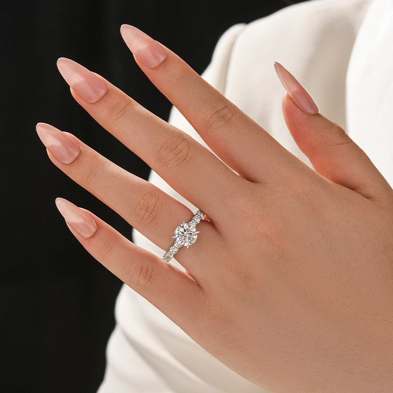 Aurevyn 2.0Ct Round White Gold Engagement Ring