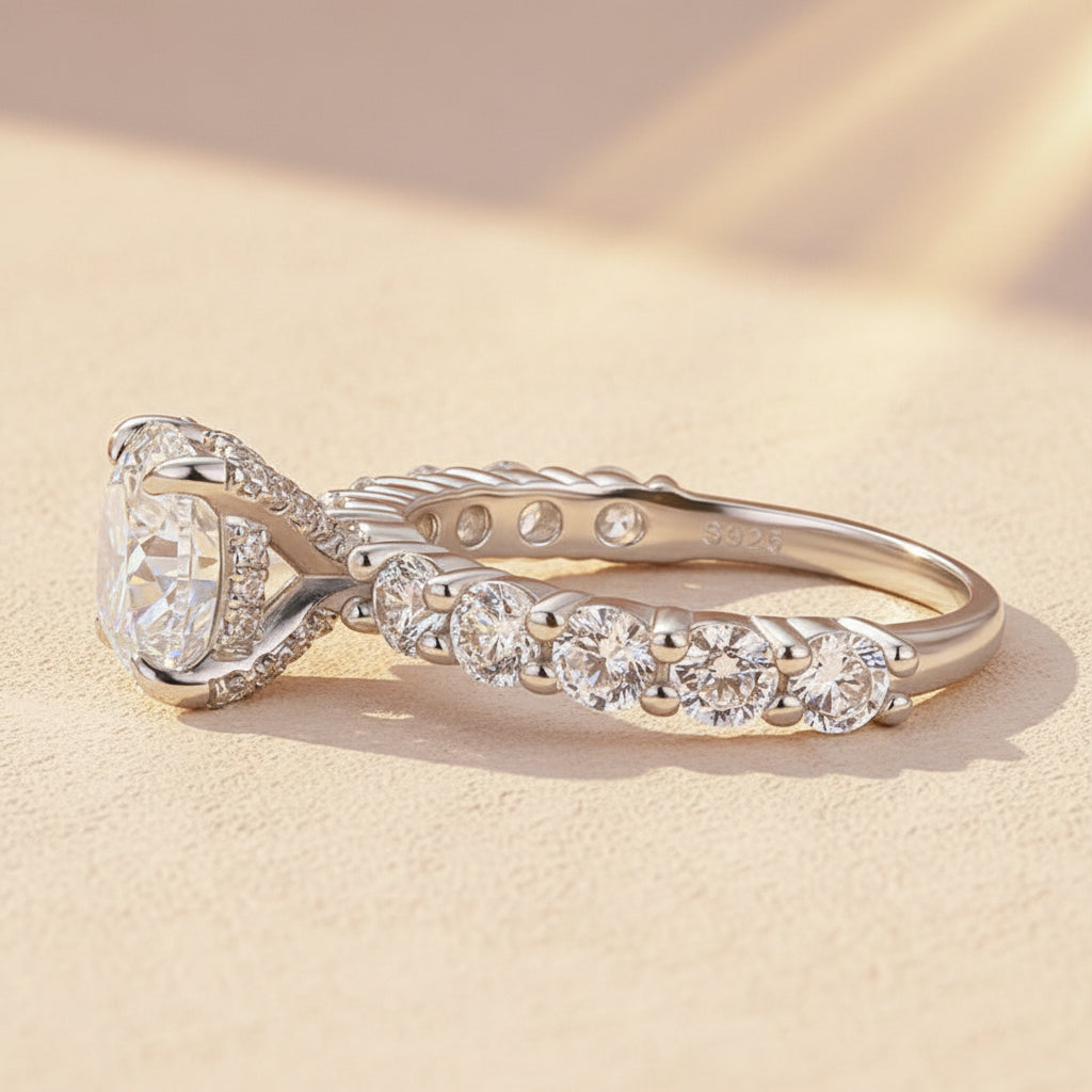 Aurevyn 2.0Ct Round White Gold Engagement Ring