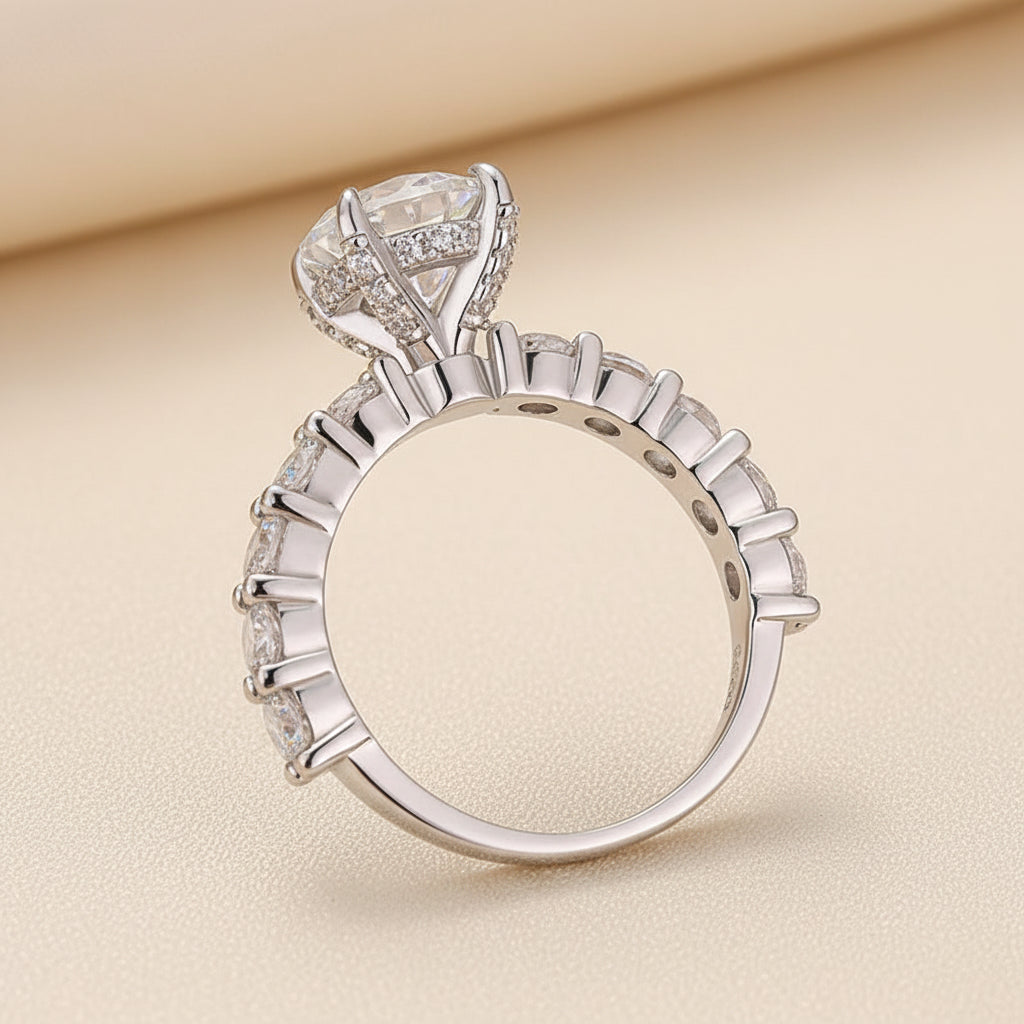 Aurevyn 2.0Ct Round White Gold Engagement Ring