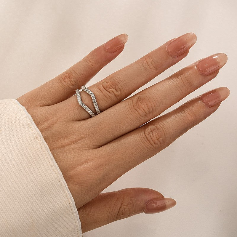 Aurevyn Pavé Full Eternity Round Cut Enhancer Wedding Band