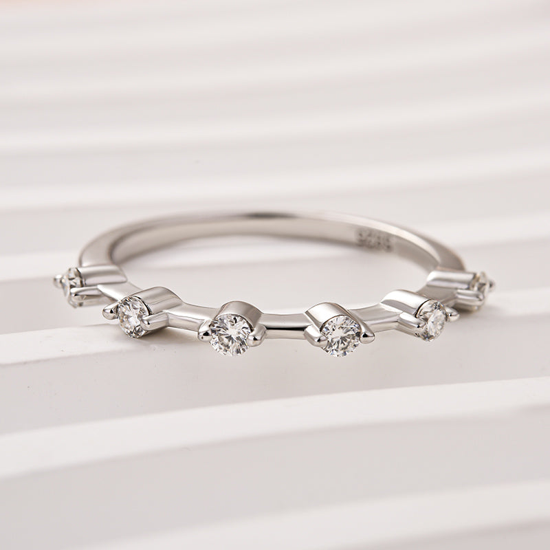 Aurevyn 0.2 Ct Round Cut Women's Wedding Band