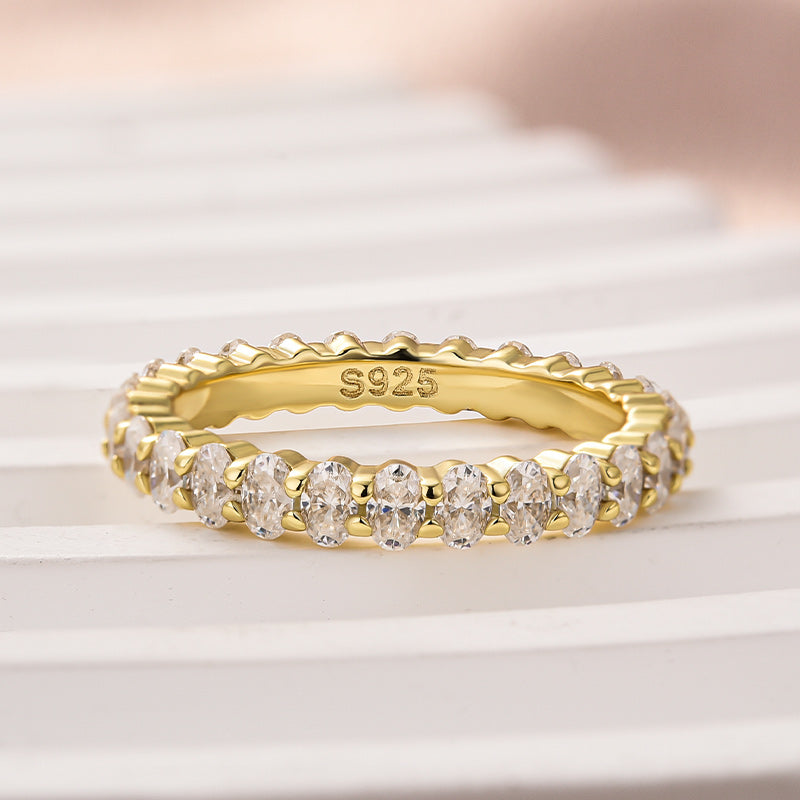 Aurevyn 3.0 Ct Oval Cut Full Wedding Band for Women