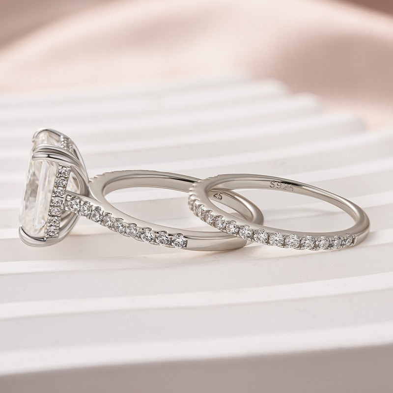 Aurevyn 4.5 Ct Radiant Cut White Gold Wedding Ring For Women