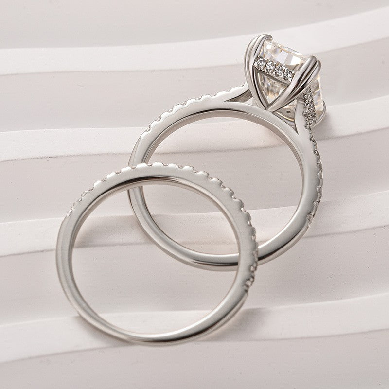 Aurevyn 4.5 Ct Radiant Cut White Gold Wedding Ring For Women