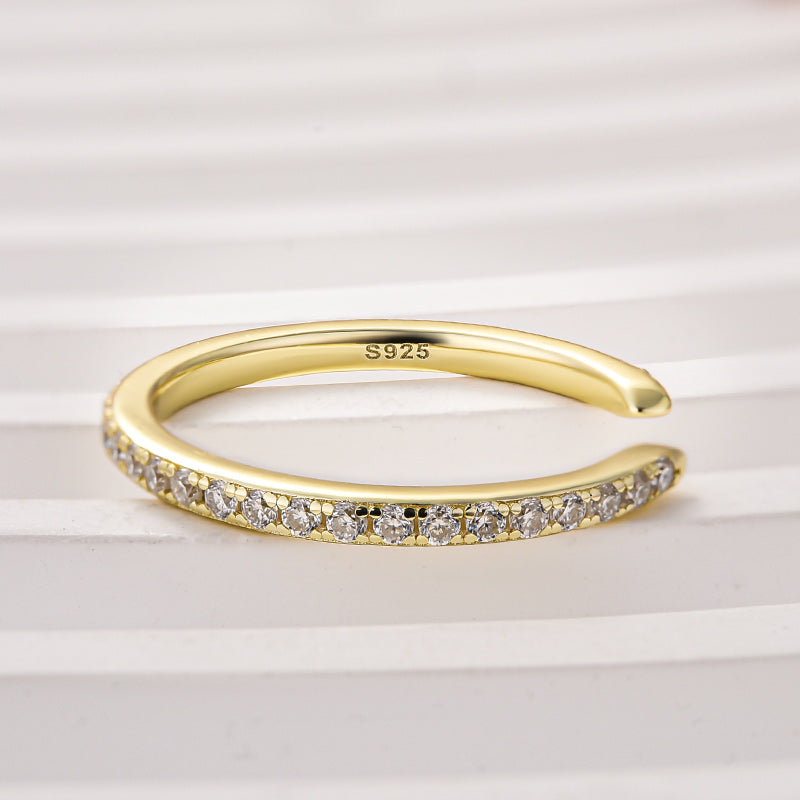 Aurevyn Open Moissanite Diamond Pavé Spacer Ring