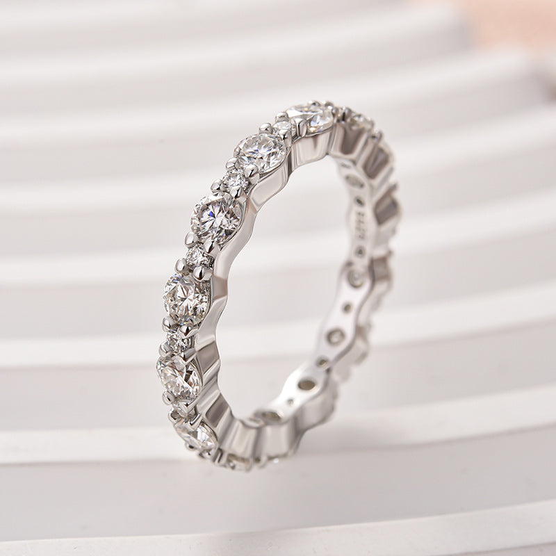 Aurevyn 1.65 Ct Round Cut Full Wedding Band for Women
