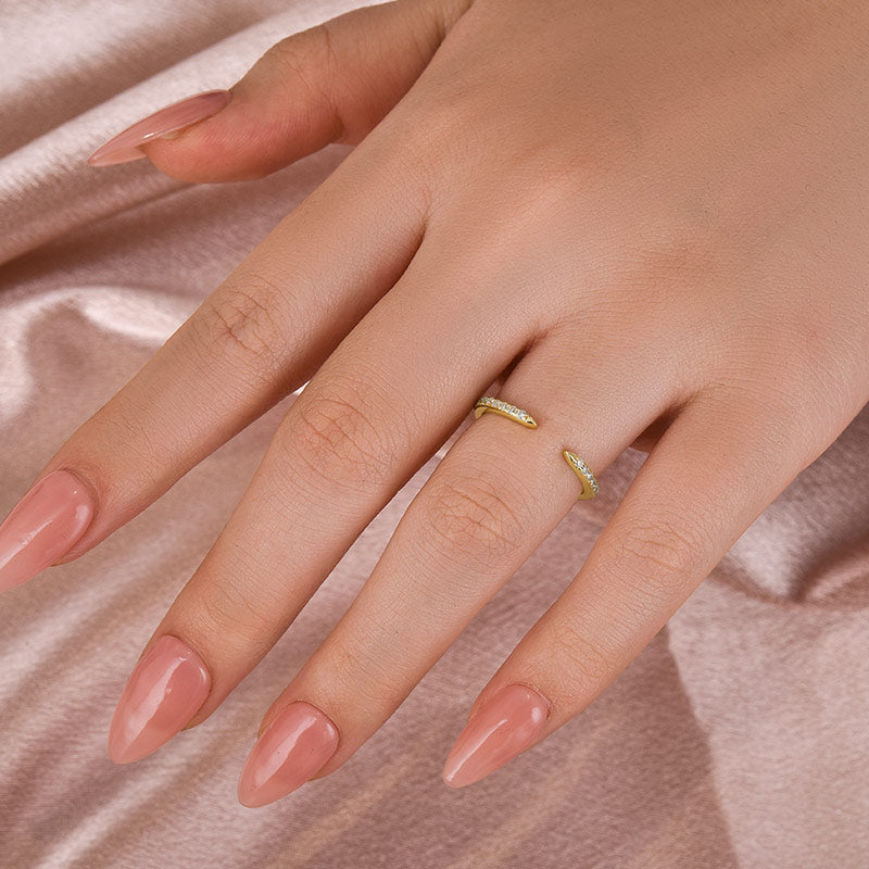 Aurevyn Open Moissanite Diamond Pavé Spacer Ring