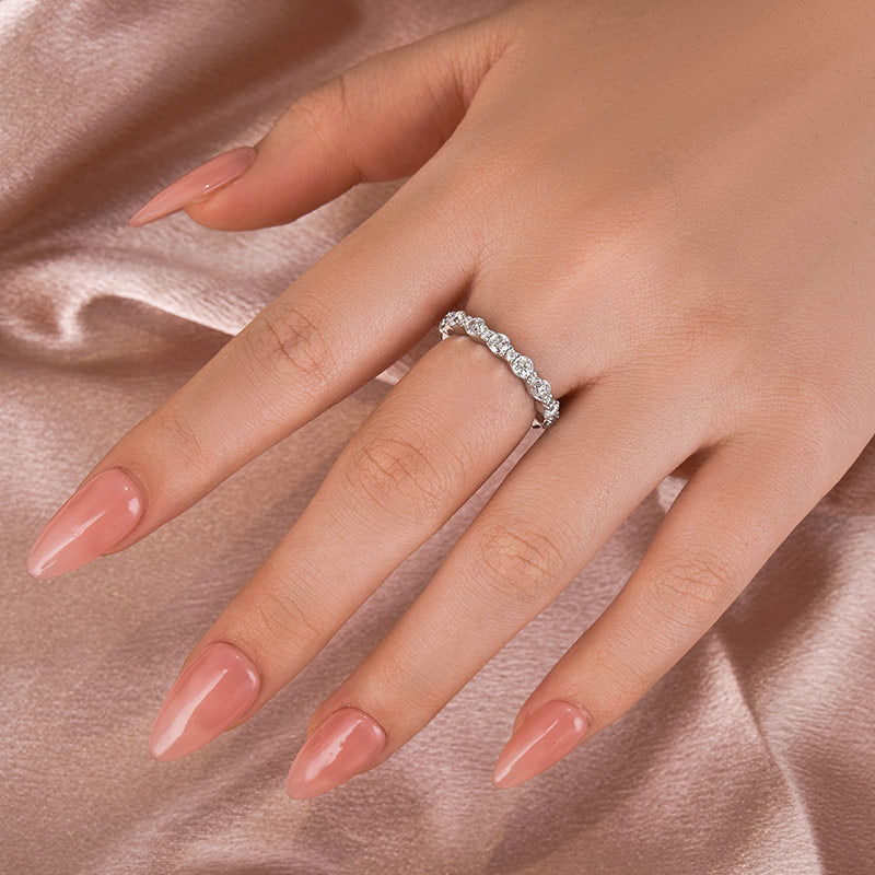 Aurevyn 1.65 Ct Round Cut Full Wedding Band for Women