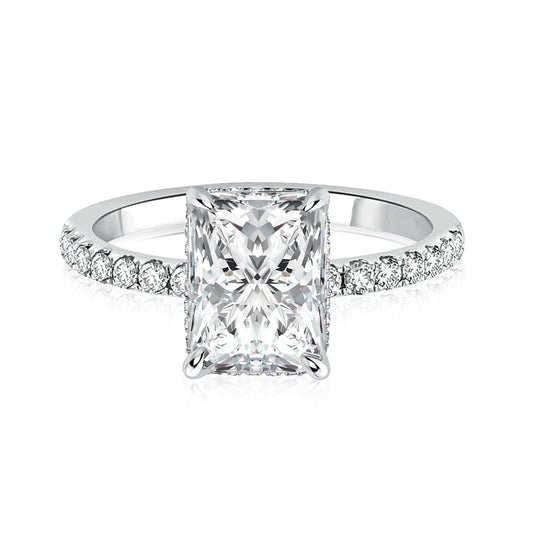 Aurevyn 2.0 Ct Radiant Cut White Gold Engagement Ring