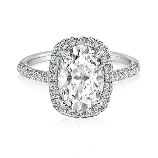 Aurevyn 2.5 Ct Halo Oval Cut Promise Ring For Women
