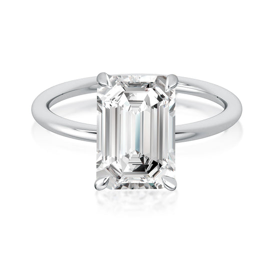 Aurevyn 3.5 Ct Emerald Cut Solitaire Engagement Ring For Her