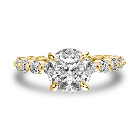 Aurevyn 2.0 Ct Yellow Gold Promise Bridal Ring