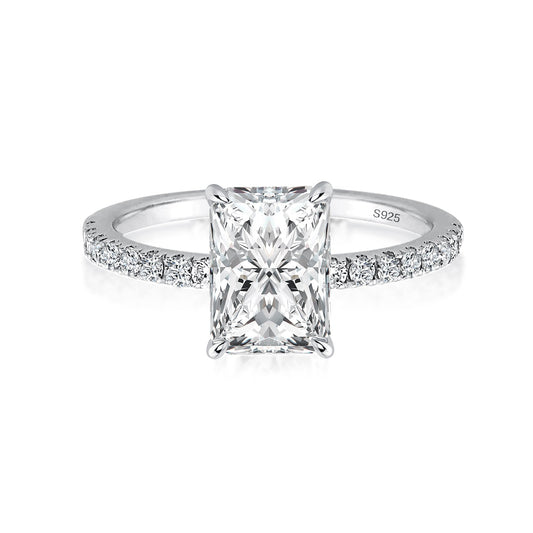 Aurevyn 1.0Ct Radiant Cut White Gold Engagement Ring For Women