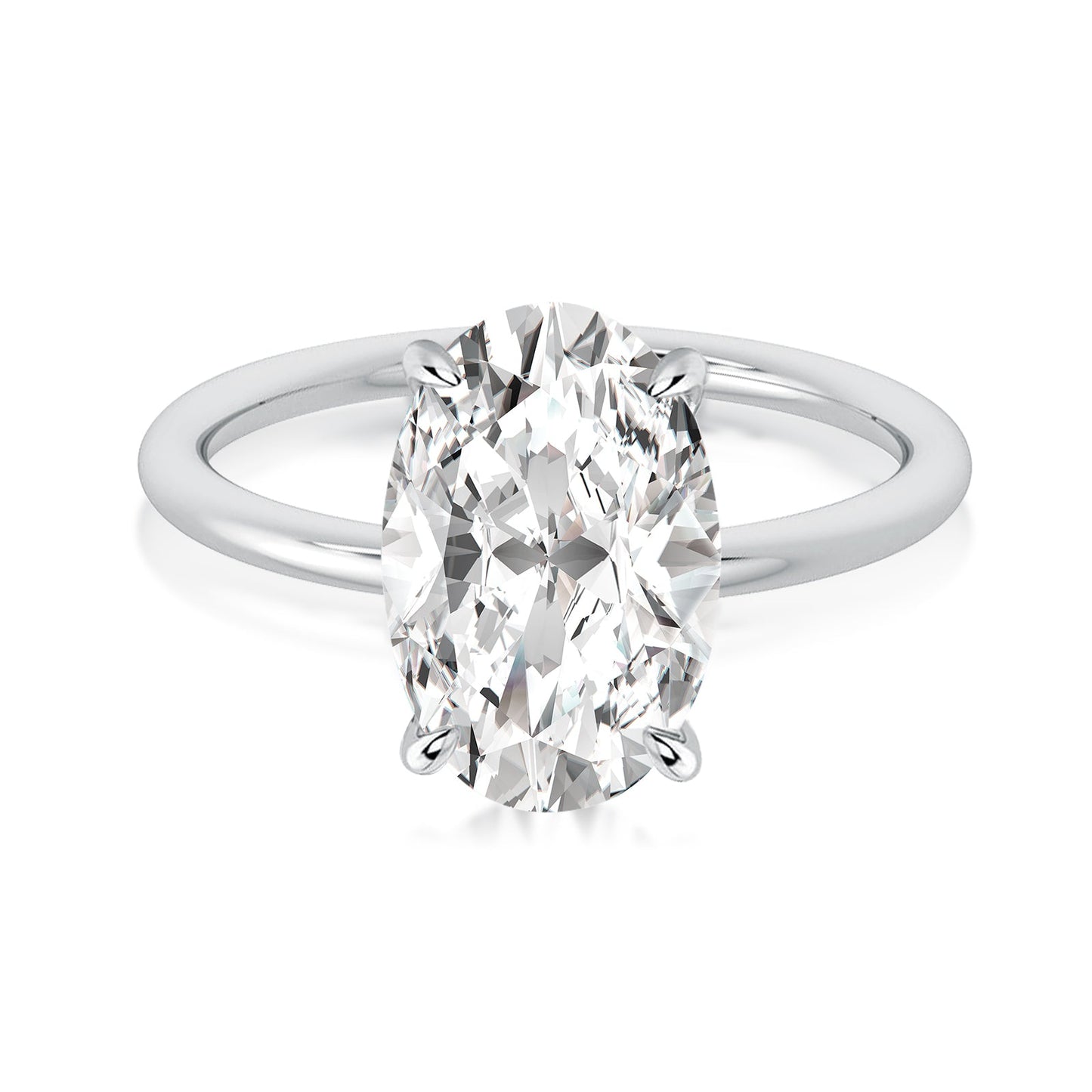 Aurevyn 2.0Ct~5.5Ct Oval Cut Promise Ring For Women
